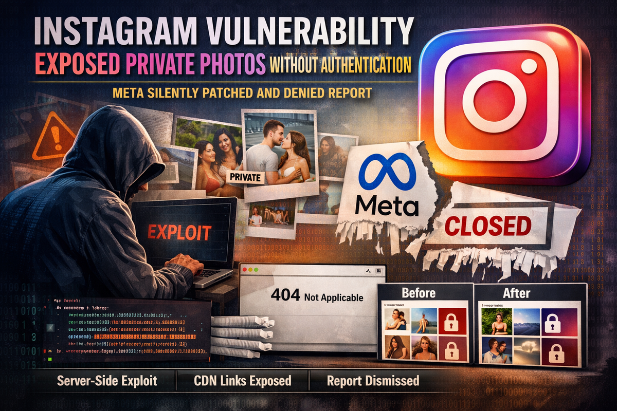 Instagram Vulnerability Exposed Private Photos Without Authentication, Meta Silently Patched and Denied Report