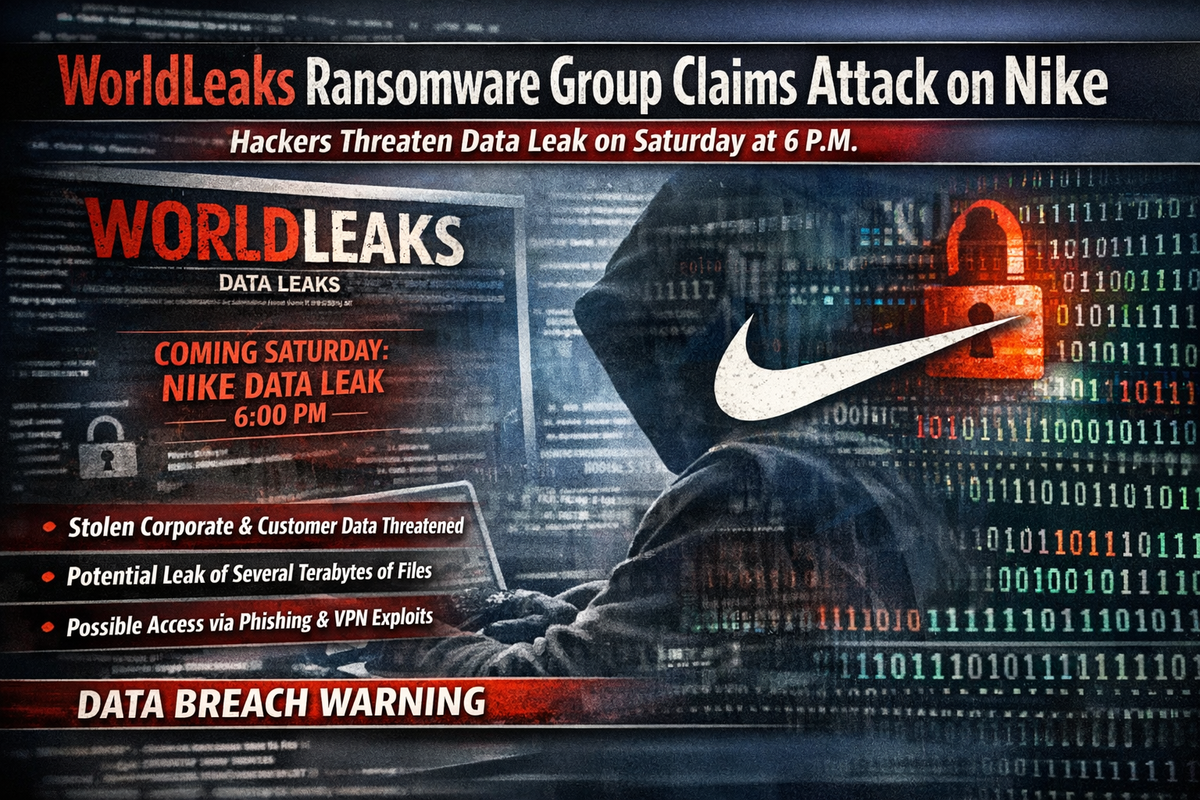 WorldLeaks Ransomware Group Claims Attack on Nike, Threatens Saturday Data Leak