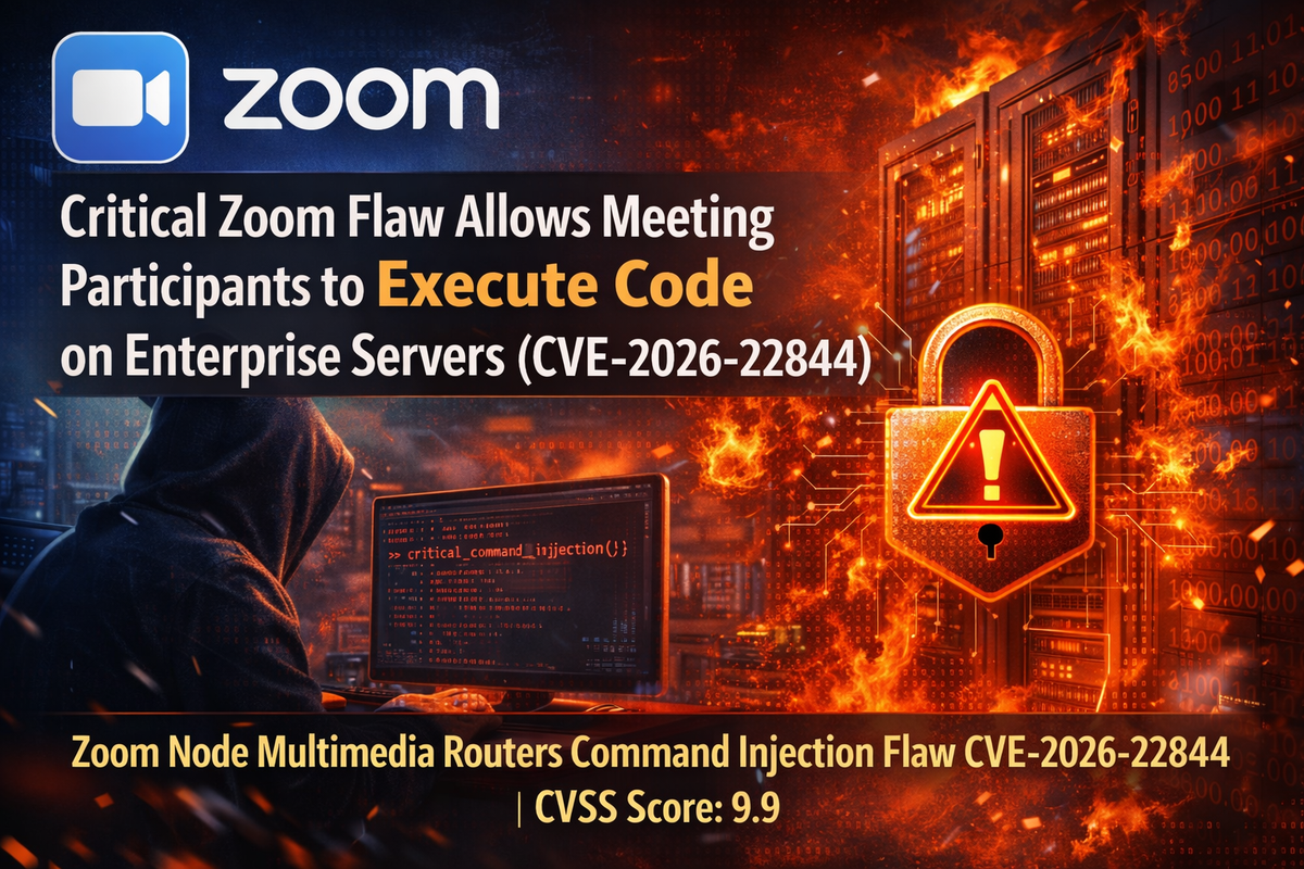 Critical Zoom Flaw Allows Meeting Participants to Execute Code on Enterprise Servers (CVE-2026-22844)