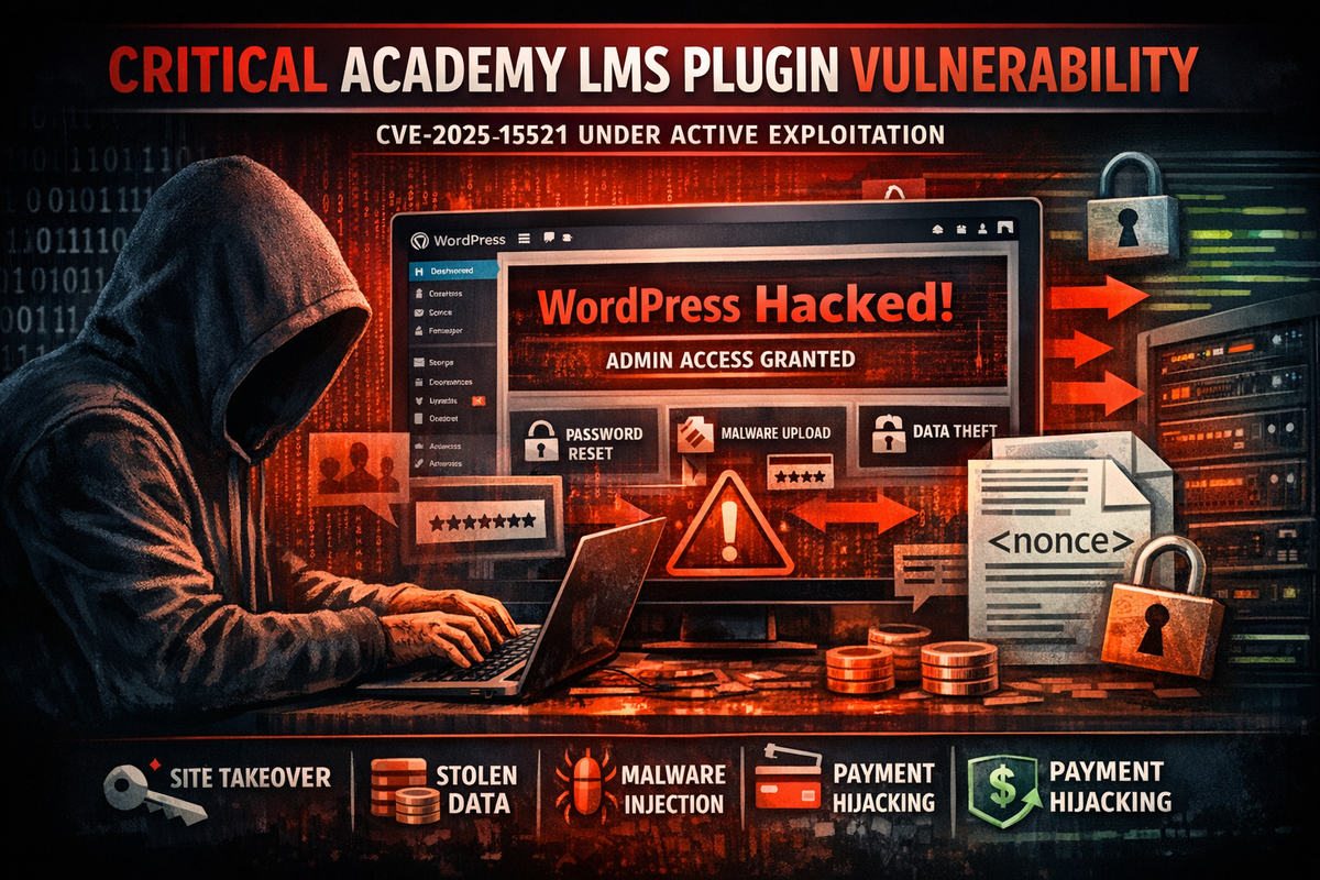 Critical WordPress LMS Plugin Flaw Under Active Exploitation Enables Full Site Takeover