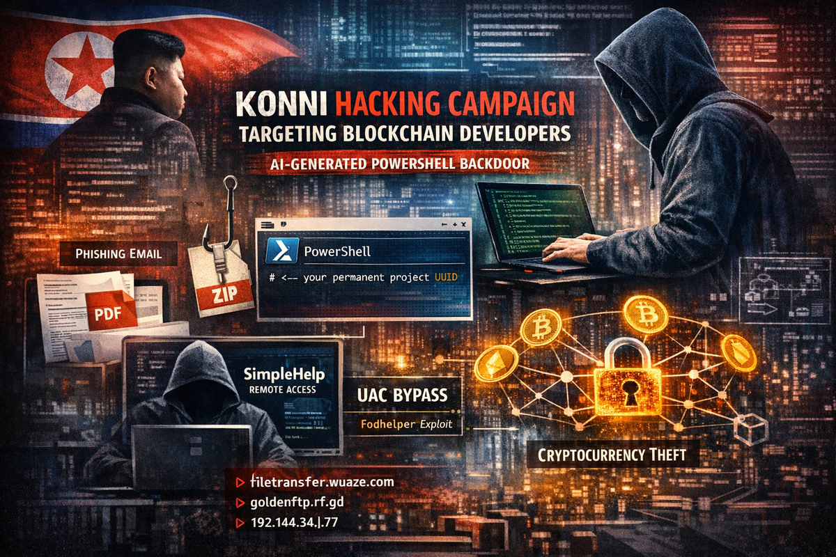 KONNI Deploys AI-Generated PowerShell Backdoor in Campaign Targeting Blockchain Developers