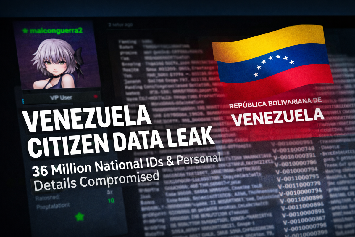 Threat Actor Claims Massive Leak of 36 Million Venezuelan Citizen Records Including National Identity Data