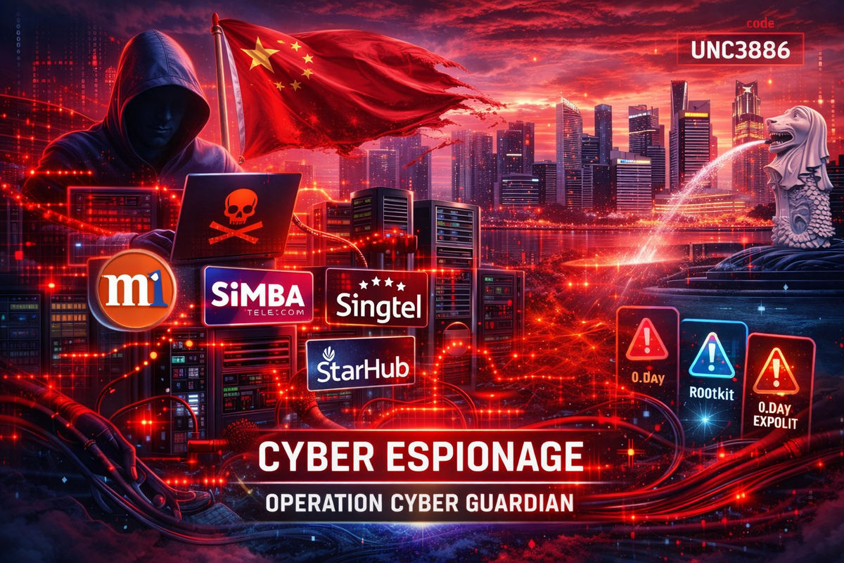 Chinese APT UNC3886 Targeted All Four Singapore Telecoms in Espionage Campaign