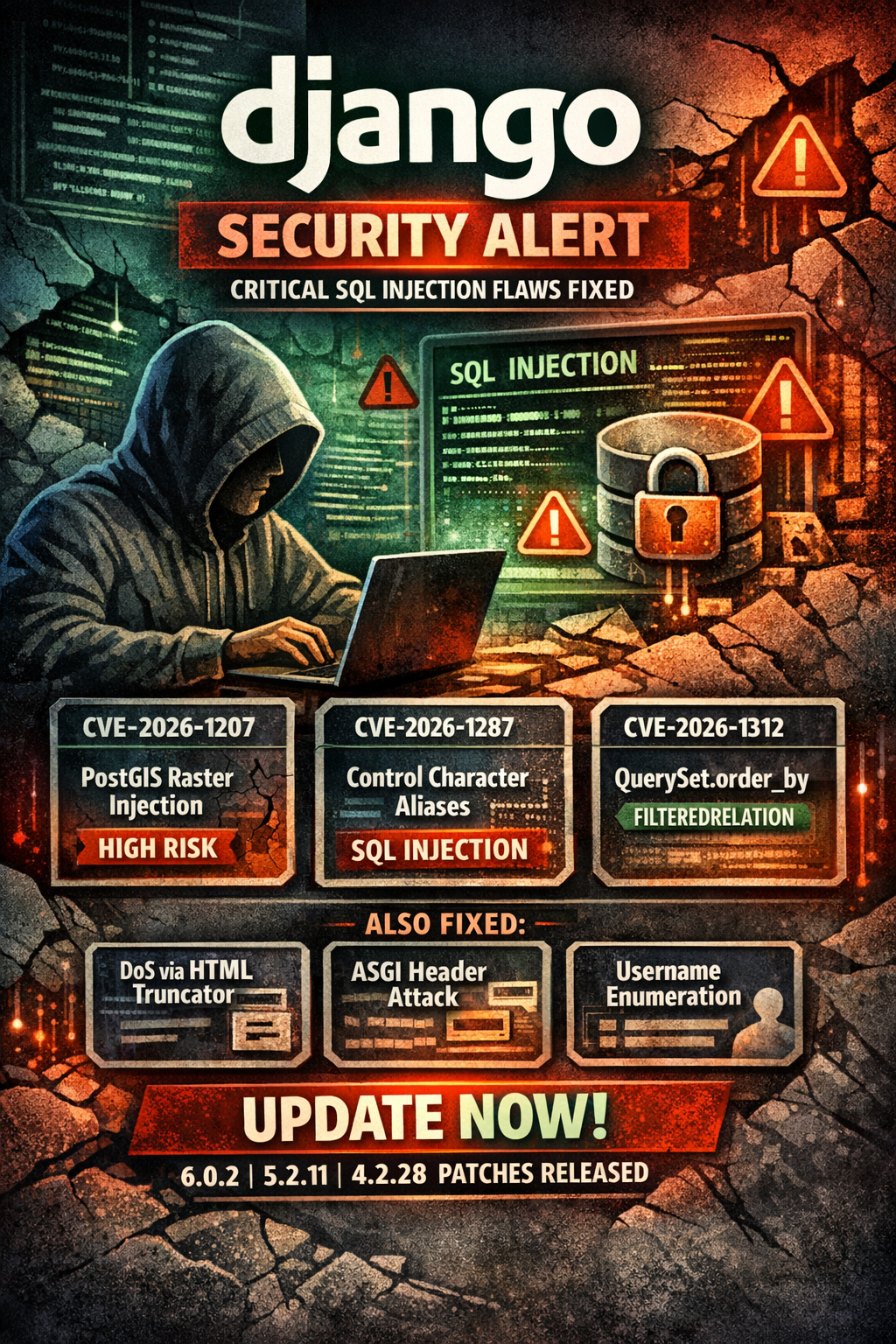 Django Patches Three High-Severity SQL Injection Flaws Across All Supported Versions