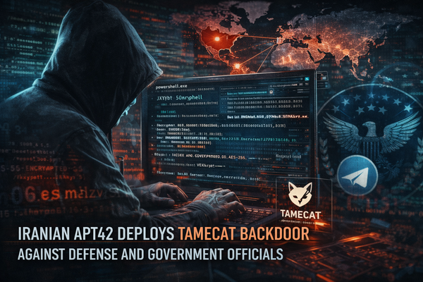 Iranian APT42 Deploys TAMECAT Backdoor Against Defense and Government Officials