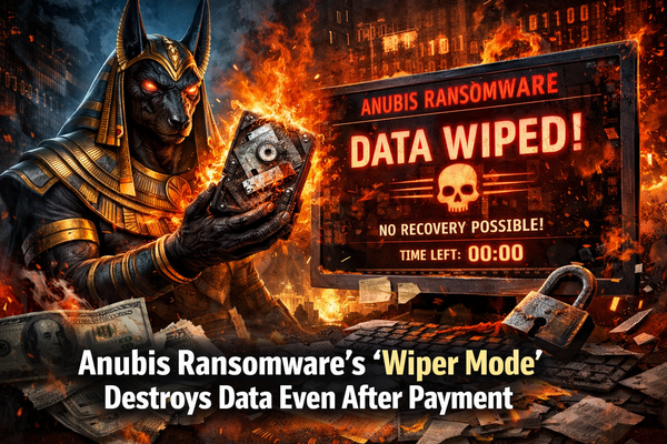Anubis Ransomware Introduces Wiper Mode That Destroys Data Even After Payment