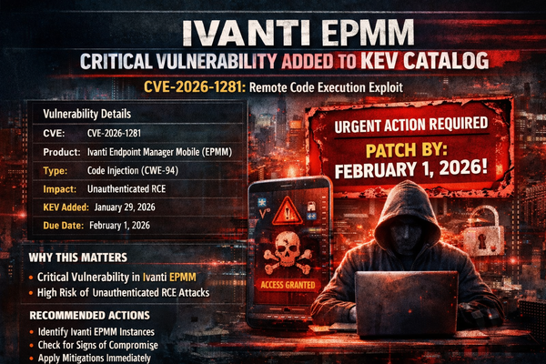 CISA Adds Actively Exploited Ivanti EPMM Vulnerability to KEV Catalog (CVE-2026-1281)