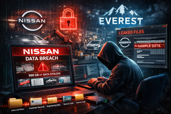 Everest Ransomware Group Claims 900GB Data Theft from Nissan