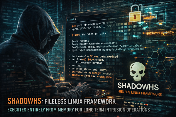 ShadowHS: Fileless Linux Framework Executes Entirely from Memory for Long-Term Intrusion Operations