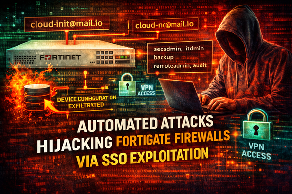 Automated Attacks Hijacking FortiGate Firewalls via SSO Exploitation