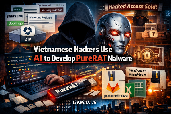 Vietnamese Threat Actor Uses AI to Develop PureRAT Malware in Job-Themed Phishing Campaign